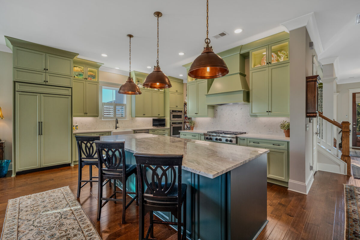 Kitchen and paneled Sub-Zero