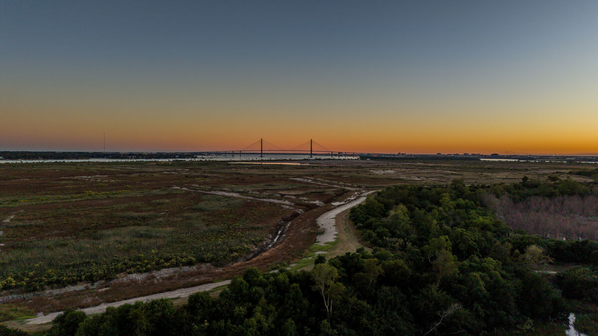 The marsh at sunset